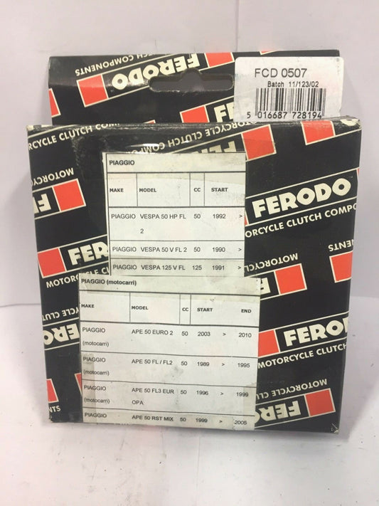 FCD0507 DISCHI FRIZIONE FERODO PIAGGIO APE 50 EURO 2  ANNO DAL 2003 AL 2010