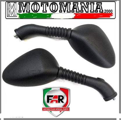 CP. BLACK LEFT AND RIGHT MIRRORS FOR HONDA FORESIGHT 250 FIRST SERIES