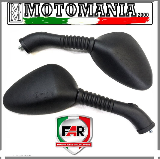 CP. BLACK LEFT AND RIGHT MIRRORS FOR HONDA FORESIGHT 250 FIRST SERIES