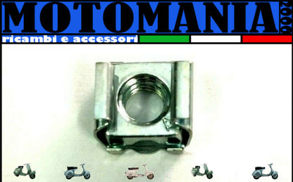 182872 ORIGINAL CAGE NUT Piaggio Ape - Vespa 6MM