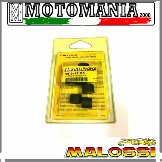 669417M0 KIT 6 RULLI VARIATORE 15X12 GR,7,8 MALOSSI SCOOTER 50 cc e MAXI SCOOTER