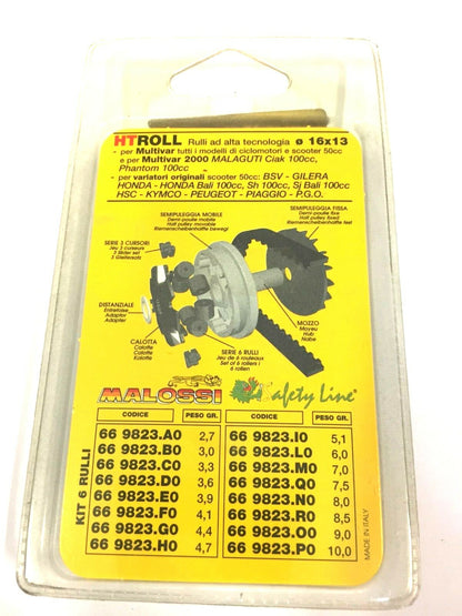 669823B0 KIT 6 ROLLERS X VARIATOR 16X13 GR.03 MALOSSI